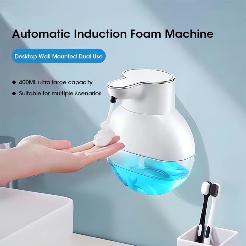 Automatic Touchless Motion Sensor Soap Dispenser 420ml Wall Mounted Liquid Dispenser for Kitchen and Bathroom Home