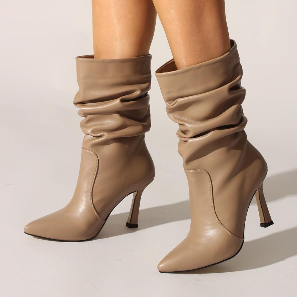 

Женские сапоги из норковой кожи 39 коричневый