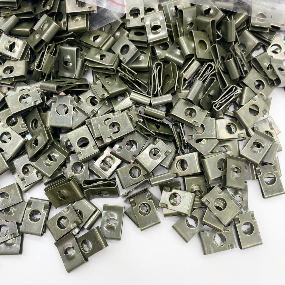 100pcs-20pcs Car Motorcycles Metal Screw Fastener Clips U-Type Clip with Screw Anti-rust Protection Clip Screw Buckle Iron Sheet