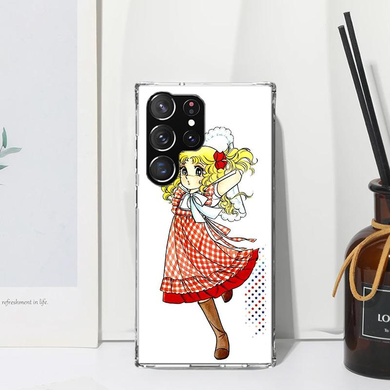 Anime Candy Phone Case For Samsung Galaxy S25 S24 S23 S22 Ultra S21 FE S20 Plus S10 + S10E Art Fundas Back Cover S24 S23 S22 S21