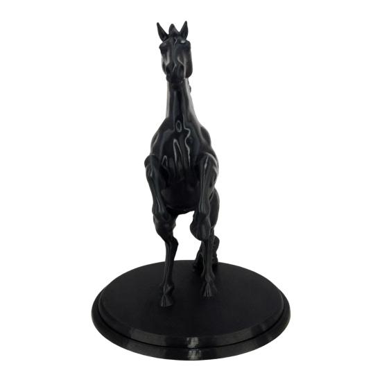 3D Printed Horse Figurine Simulation Black Horse Statue Animal Sculpture Home Office Bookshelf Desktop Decoration Ornament