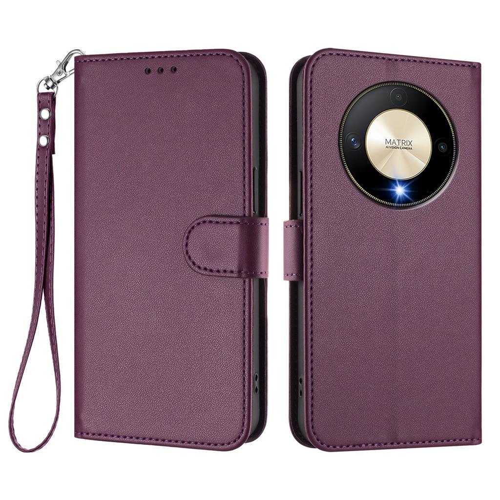 For Honor Magic6 Lite 5G/Honor X9b 5G Leather Case Wallet Stand Phone Cover with Wrist Strap