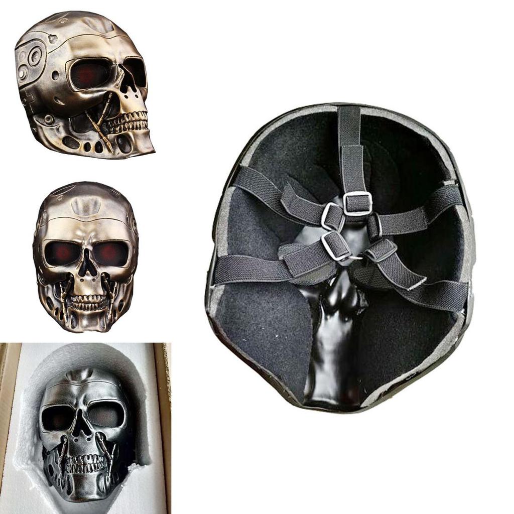 Maschera Terminator di Halloween Maschera Costume Integrale in Resina per Feste e Giochi di Ruolo