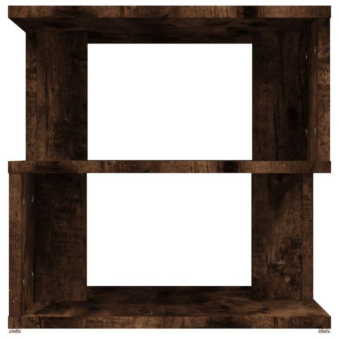 815810 vidaXL Table d'appoint Chêne fumé 40x40x40 cm Bois d'ingénierie
