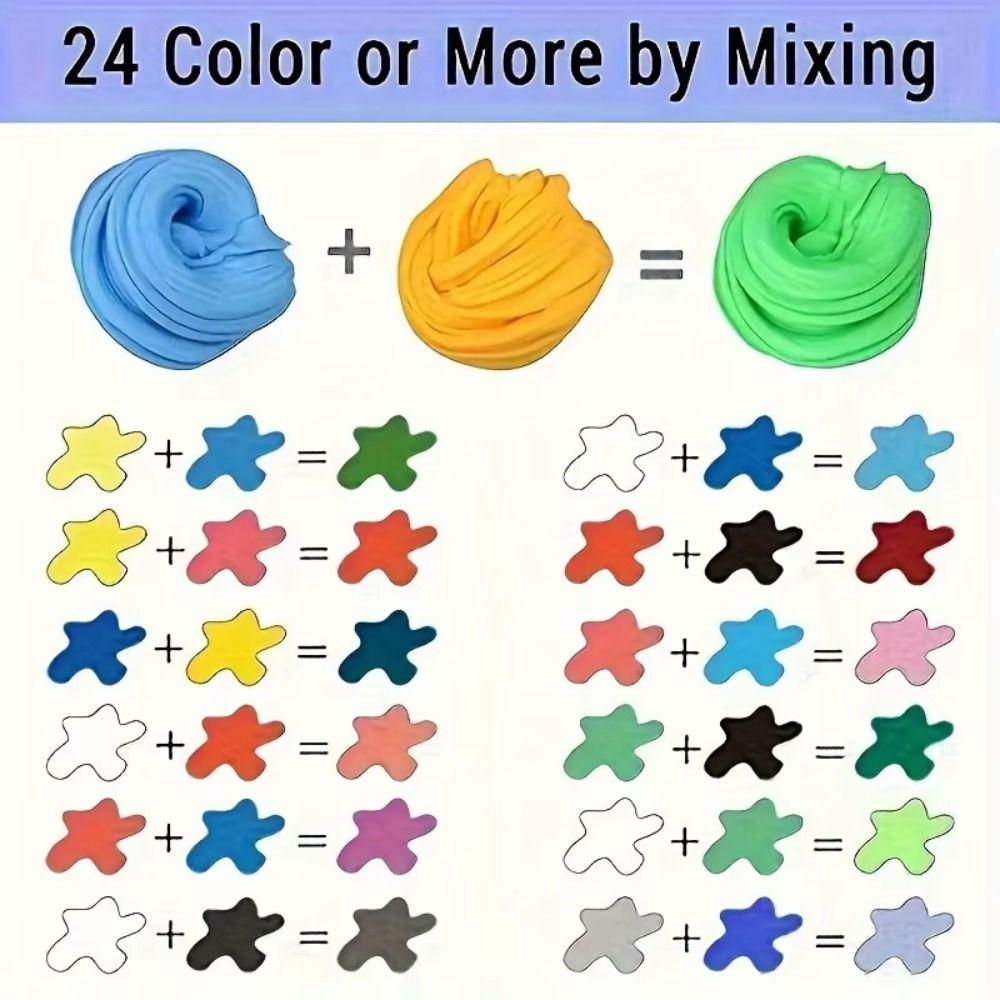 12/24/36pcs Ultra Light Handmade Rubber Clay Set Educational Slime DIY Toys  Kindergarten Children