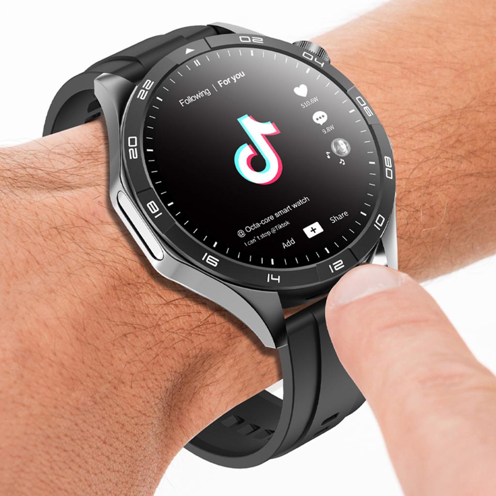 LM01 2+16G 1,43-Zoll AMOLED Smartwatch 4G SIM-Karte Android 8.1 Smart Sportuhr, für Europa Asien Afrika