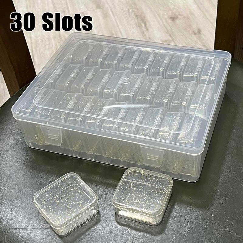 Пластиковый ящик для хранения Сделай сам Алмазная вышивка Бусины Шармы Ювелирные аксессуары Органайзер Коробка Прозрачный Прямоугольный Органайзер для бусин