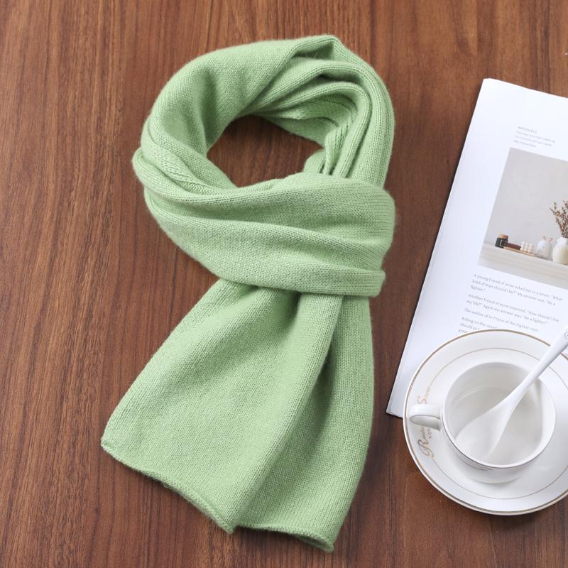 2025 Winter New Fashion Solid Color Cahsmere Scarf Women Outdoor Keep Warm Soft Men Solid Color Wool Knitted Long Scarves 160*26