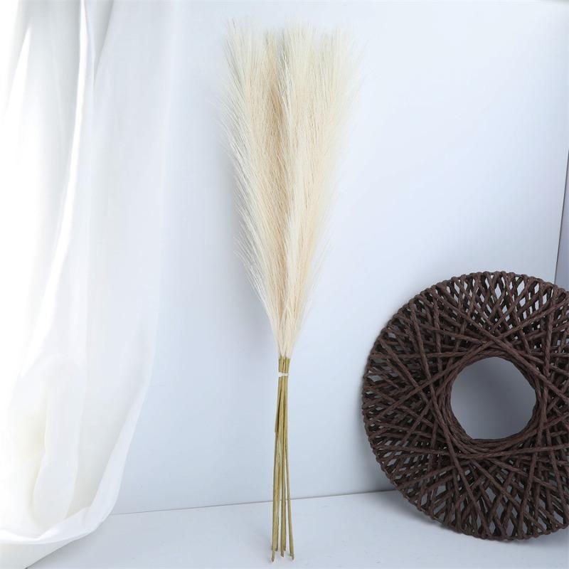 55cm Artificial Reed Pampas Grass Fake Flower Decorative Arrangement for Living Room Wedding Floor Decoration Artificial Plant