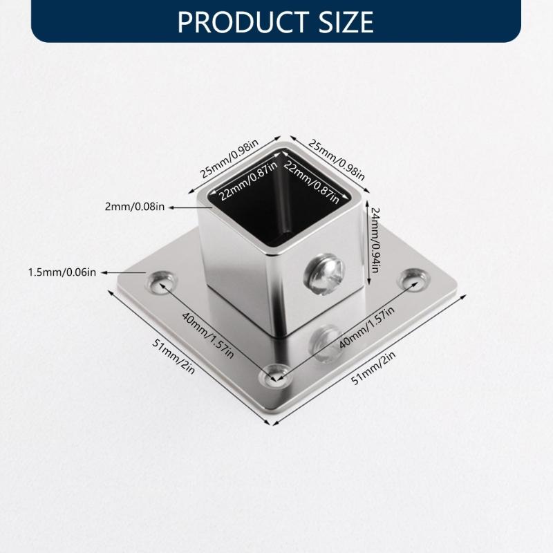 Universal Wall Mounted Pipe Bracket Heavy Duty Steel Construction Side Mount Flange Base Brackets For Closet Rod