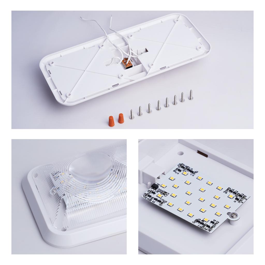 12-24V RV 48 LED Dom Car Plafoniera dublă Barcă Camion Camper Remorcă Rulotă Mașini Lumini de citire pentru interior