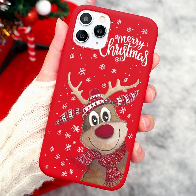 Christmas Cartoon New Year Gift Soft Tpu Phone Case For Iphone Se3