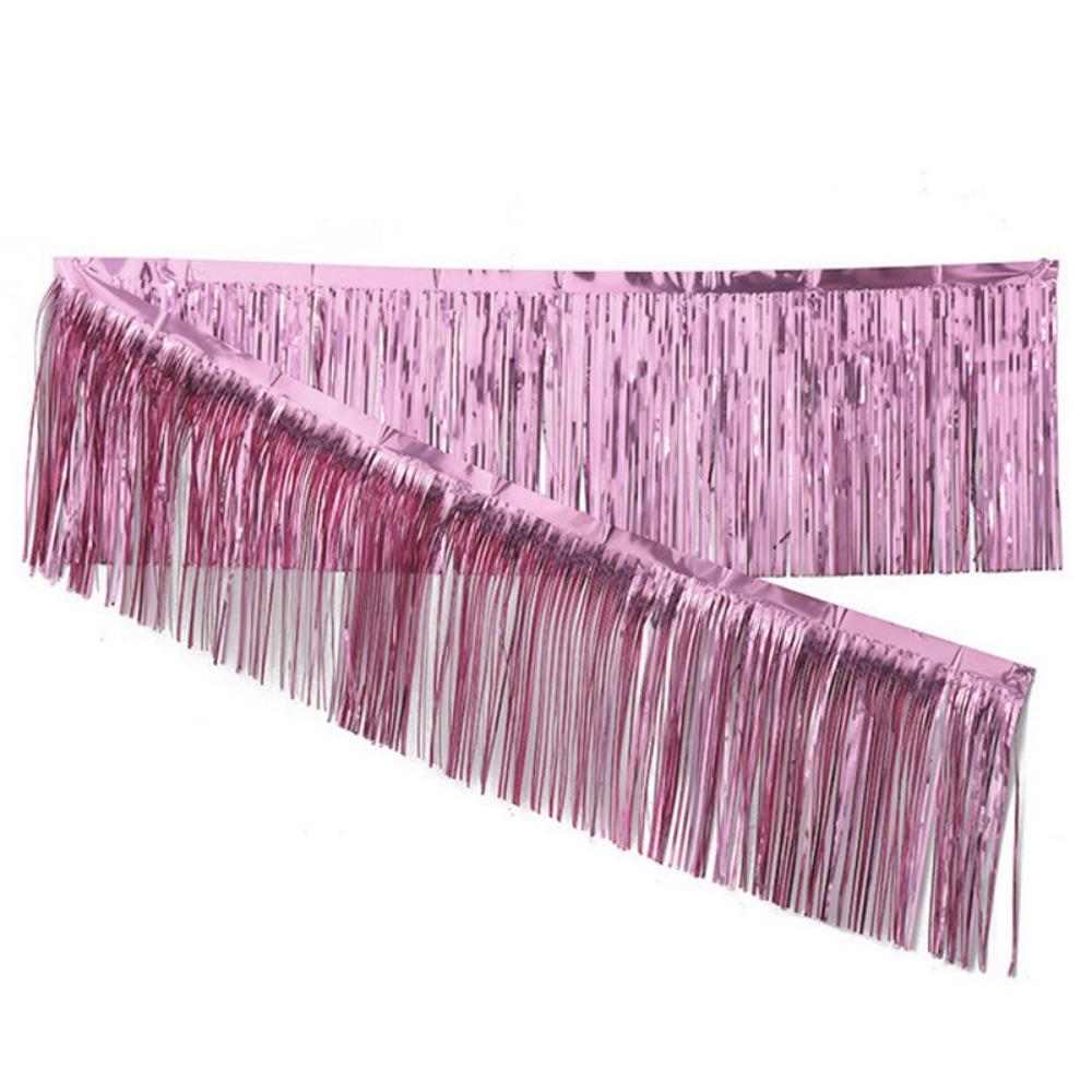 30*200cm Tassels Fringes Banner Shiny Rain Silk Curtain New Garland Curtain  For Wedding Birthday