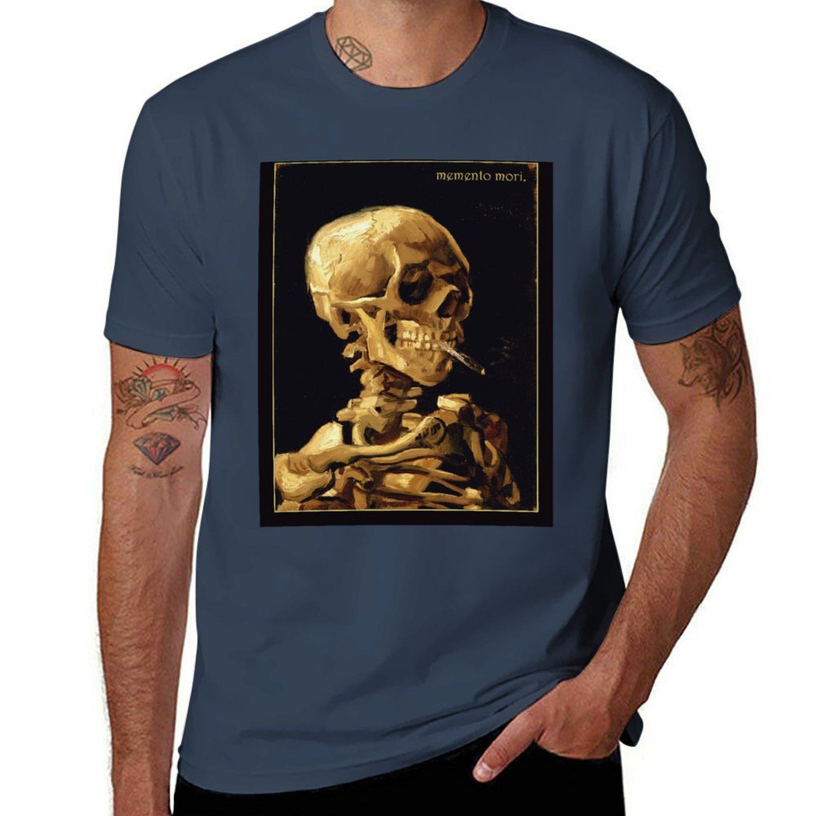 Memento Mori - Темная Академия Футболка аниме футболки оверсайз футболки хлопок 100% футболка мужчина роскошная Футболка S