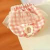 Breathable Dog Physiological Pants Plaid Dog Diaper Dog Shorts Dog Menstrual Pants  Camp