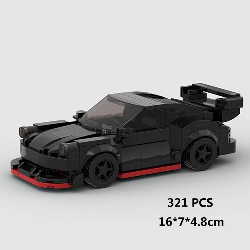 Auto da Corsa di Città Modello Blocchi da Costruzione Mattoncini Fai da Te MOC Giocattolo Classico Rally Sportivo Super Pilota Veicolo Regalo di Natale Tecnica