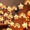 Creative Atmosphere Light Cloud Star Rainbow Night Light Garland Lamp  Hoilday