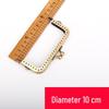 Silberne quadratische Schließe für handgefertigte Taschen - Mehrere Größen (6,5 – 20 cm)