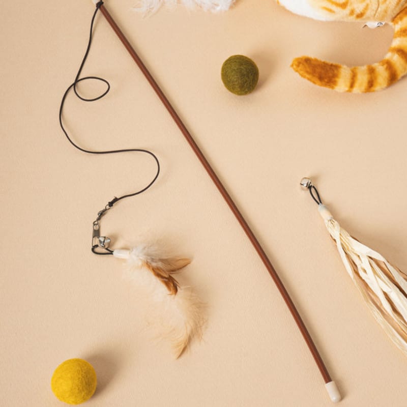 [Pet] Cat Fishing Rod & Refill Decoration 3-Piece Set