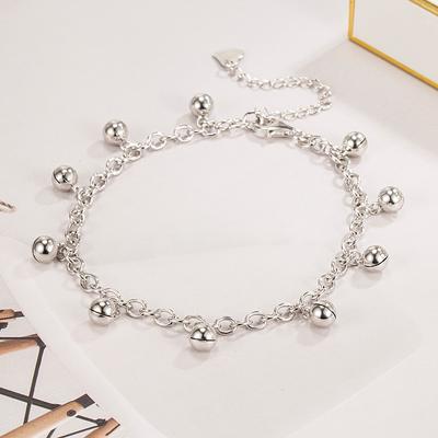 Zarte Damen Fußkettchen aus 925er Silber, verstellbarer Boho-Schmuck, Geschenk 