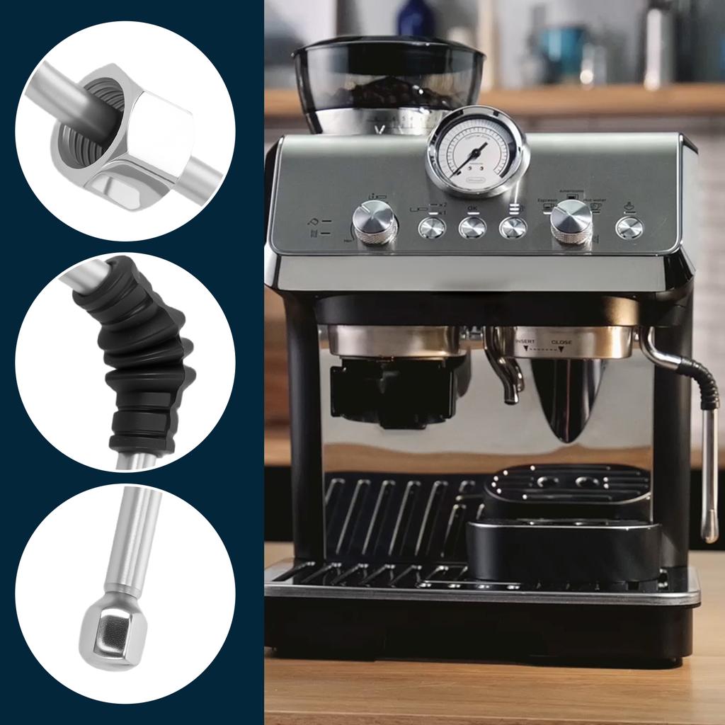 Steam Wand with 2 Nozzles Stainless Steel Replacement Steam Wand Portable Steam Wand For DeLonghi 680/685 Coffee Machine