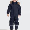 Children's Fashion Outdoor Waterproof Fleece-Lined Thickened Warm Boys' And Girls' One-Piece Ski Suit