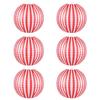 6pcs Large Diameter Red White Striped Paper Lanterns For Home Decoration And Event Planning From Recyclable Paper