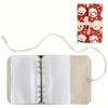 Zippered Binder Pocket Detachable Ring Needle Storage Bag 6 Hole PVC 12 Zippered Pocket Knitting Needle Case