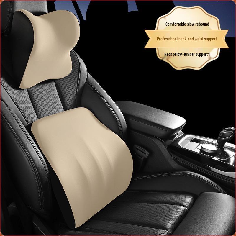 Premium Car Headrest & Lumbar Support Neck Pillow for Driver