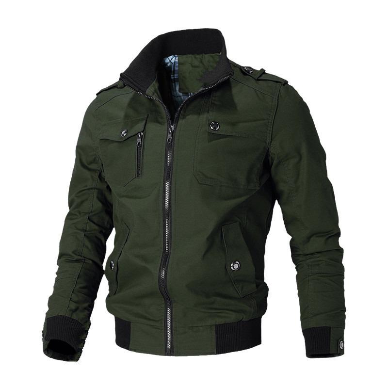 Casual Regular Fit Zip Up Cotton Jacket Side Pockets For Youth