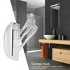 Clothes Hook Wall Mount 180 Degree Foldable Coat Hook Hanger for Home Bathroom Bedroom(ChromePlate )