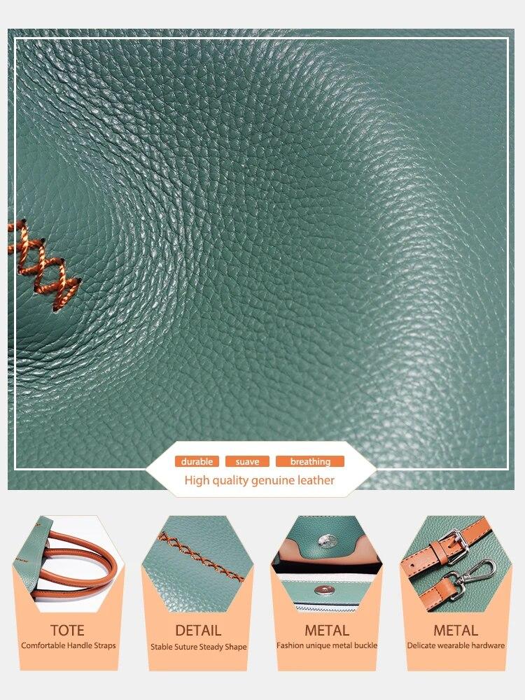 Dámská kožená nákupní taška Zency, velká taška přes rameno, crossbody, 2024, velikost pro ženy
