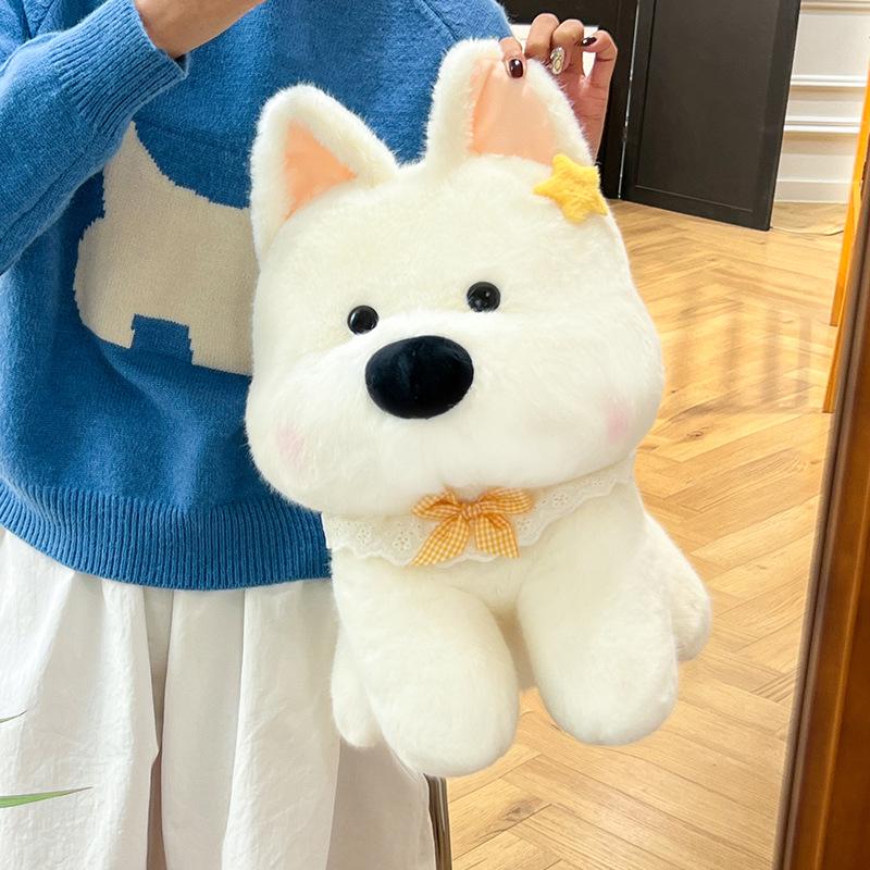 Adorable West Highland Terrier Plush Dog Toy Cushion for Kids 22cm