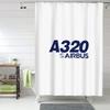 Airbus A320 Logo Shower Curtain Bathroom Polyester Waterproof Bath Curtains With Hooks