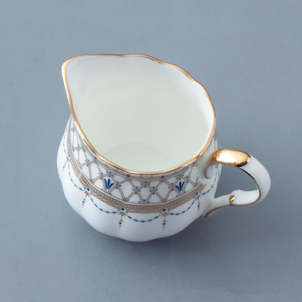 NARUMI Prima Donna Made in Elegant Milk Gift Creamer, 130cc, Gold, Japan, Stylish, Gorgeous, Pitcher, Boxed, 52476-4212