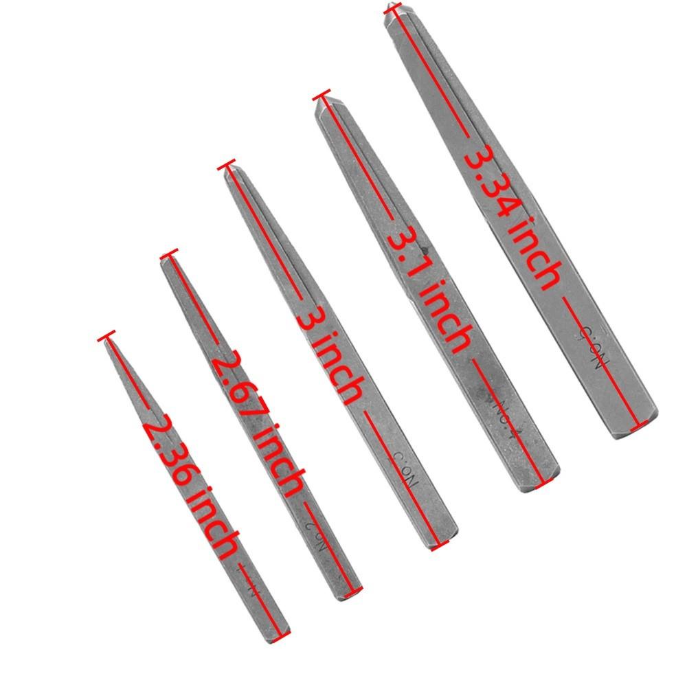 5 Pcs Straight Fluted Easy Out Bolt Extractor Set Bolt Removal Tool for Broken Bolt Thread Repair