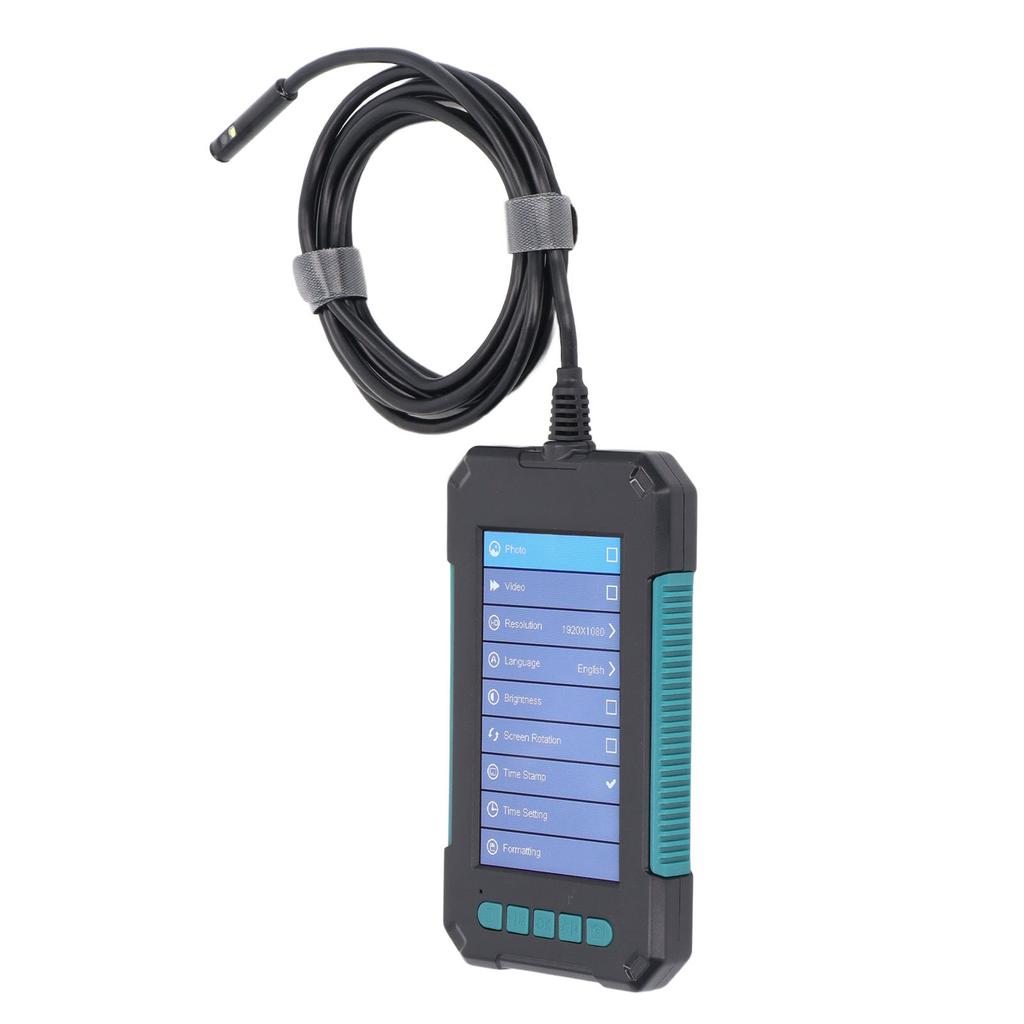 8mm Lens Digital Endoscope 4.3in IPS Screen Industrial Inspection Camera with LED Light DC 5V 10