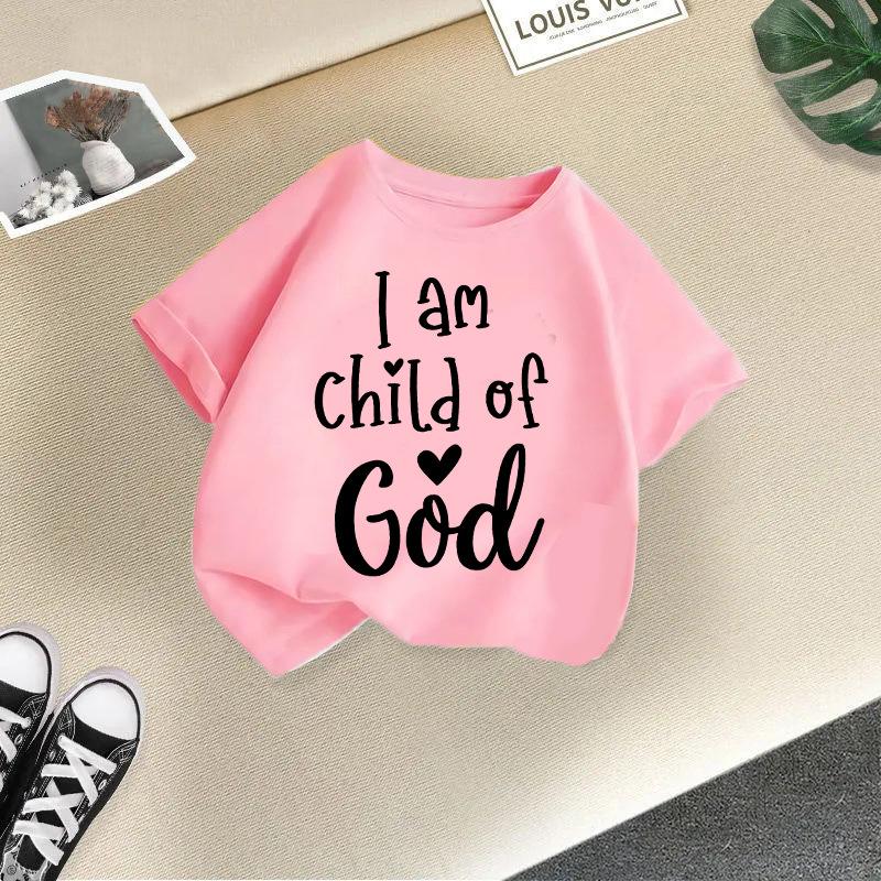 Dětské tričko s potiskem písmen Dětské tričko Dětské 100% bavlněné oblečení 2-13 let Tričko Top