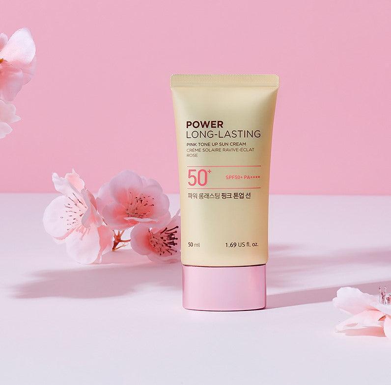 [THE FACE SHOP] Power Long-Lasting Pink Tone Up Sun Cream SPF 50+ PA++++ 50ml