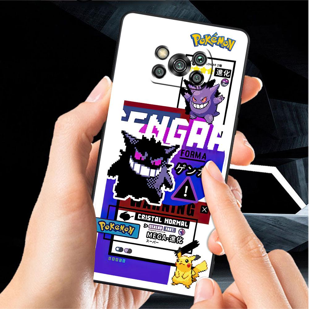 Phone Case For Xiaomi Mi Poco X3 NFC X4 M4 M3 Pro F1 F4 F3 GT C40 11T 11 Lite 5G Fundas Black Cover Magic Fairy Pikachu Gengar