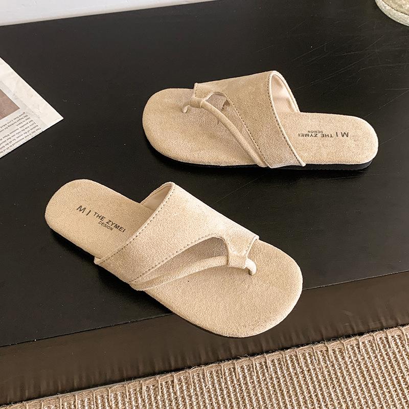 Zehensatz vielseitige coole Hausschuhe Sommer 2025 neu Zehensatz Hausschuhe Damen lässig flacher Absatz coole Hausschuhe Oberbekleidung