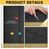 12 Pcs Felt Bulletin Board Cork Board Felt Sound Insulation Panels with 60 Adhesive Stickers and 35 Nails Cork Board Alternative
