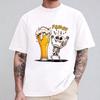 Fashion Mens T Shirt Skeleton Enjoying FRIDAY Beer Day Tees Funny Finally Friday for Drink Lover Male Clothes Short Sleeve Tops