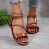 Large Size Non-slip Soft-soled Flat-soled Sandals, New Fashionable and Lightweight Woven Casual Beach Sandals