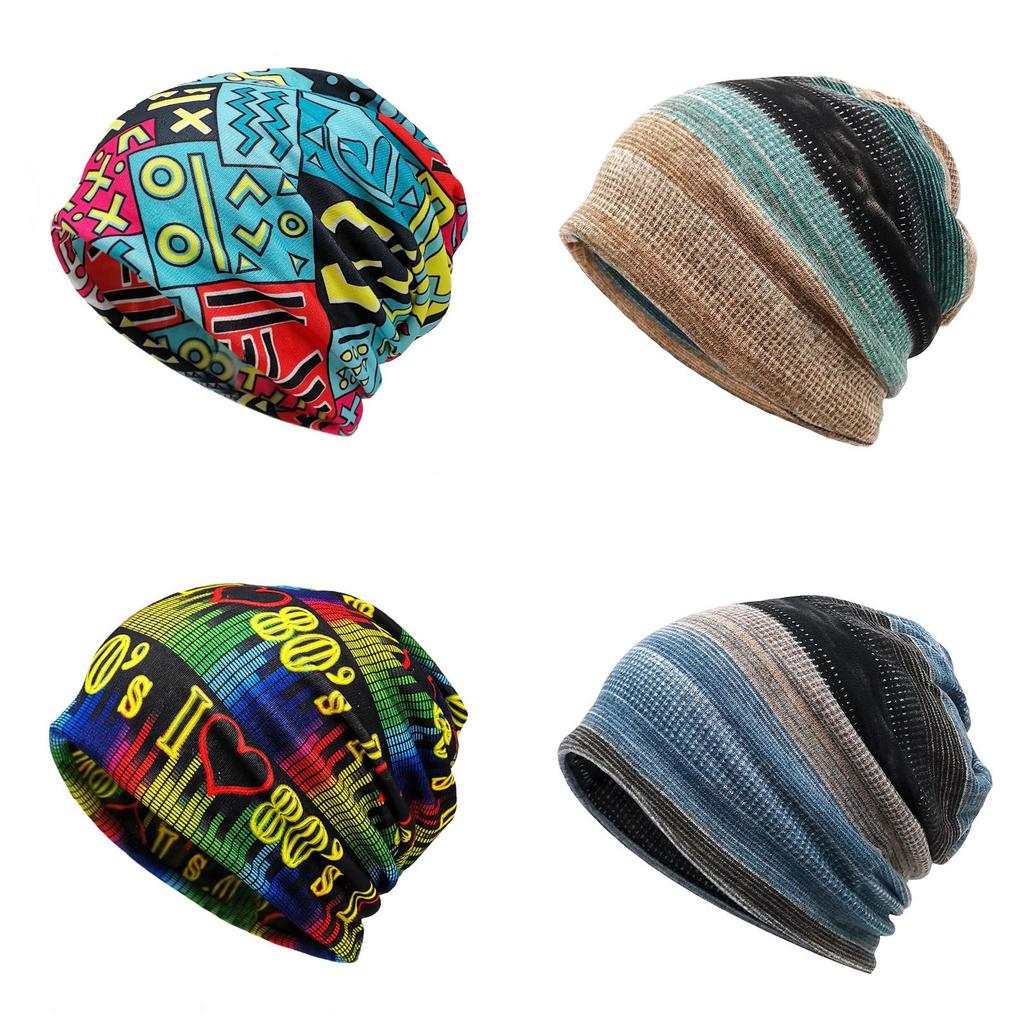 Vintage Style Pullover Cap With Printed Design For Casual Winter Outfits