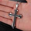 Stainless Steel Cross Clavicle Chains Cross Cross Choker Pendant Cross Necklaces  Performance Props