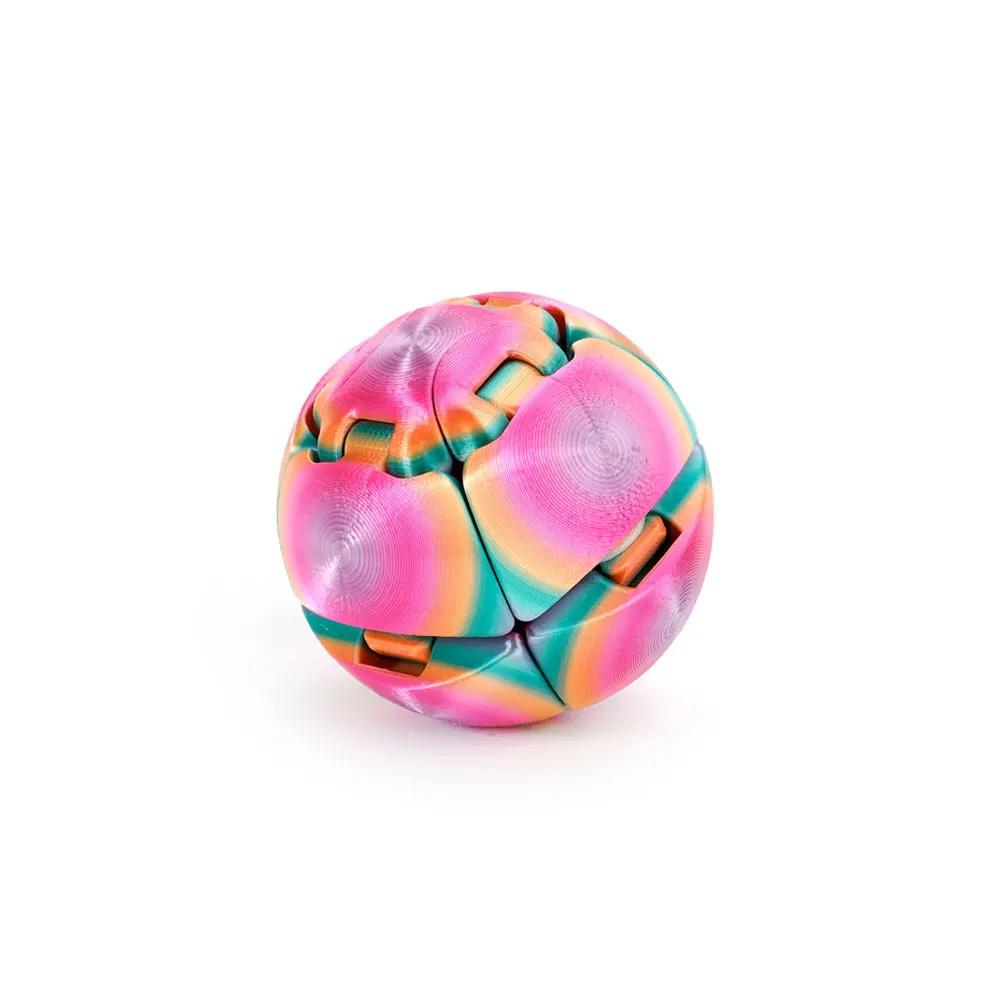 Fidget Toy 3D Printed Twistsphere Fidget Toy Gradient Gear Liquid Flow Ball With Rotating Design Anxiety Relief Toys