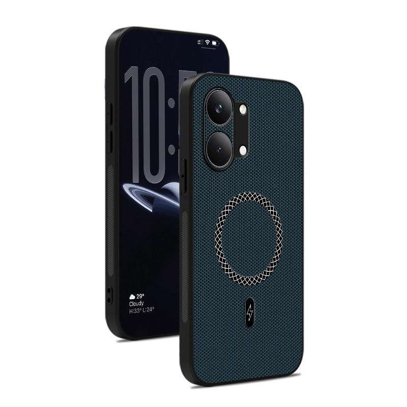 For Poco X8 Pro Magnetic Wireless Charging Phone Case For Poco X8 Pro Max Leather Texture Shockproof Cover For POCO X8 Pro Max
