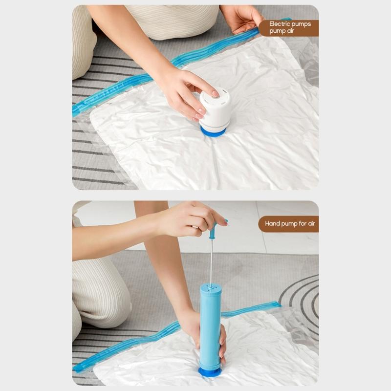 Compressed Storage Bag Hand Pump Traveling Camping Hiking Pouch Supplies for Indoor Outdoor Traveling Camping Hiking