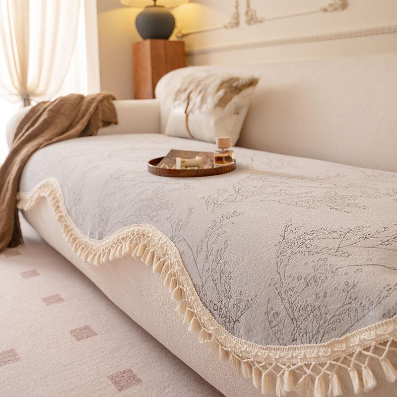 

Special-Shaped Sofa Cushion Universal In All Seasons New Non-Slip Seat Cushion Light Luxury One-Piece Straight-Row Sofa Cover Cloth Towel 90*90cm